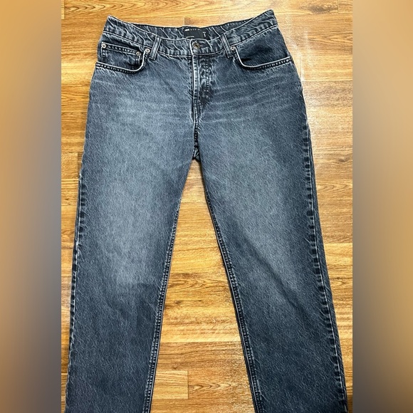 ASOS dark wash button fly petite straight cut denim jeans 28 waist - Picture 5 of 8